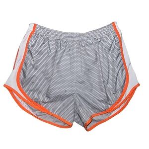 Nike Dri Fit Running Shorts Women’s Lined Gray and Orange Size Medium